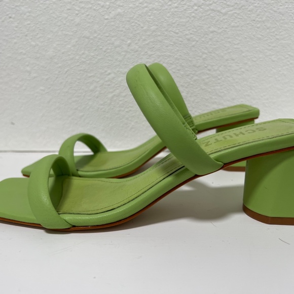 SCHUTZ Green Heeled Sandals - Picture 3 of 5